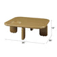 Joane Mustard High Gloss Coffee Table 35"W with a high-gloss finish and modern design, perfect for any living space.