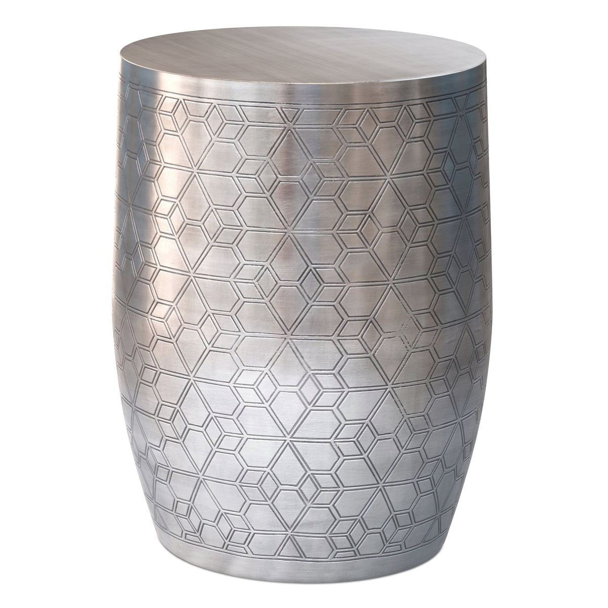 Johnsen Antique Silver Iron Accent Table – 15" Accent Table
