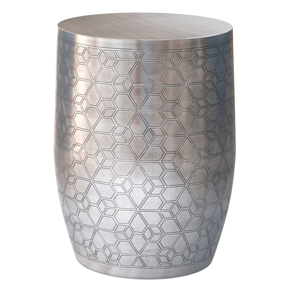 Johnsen Antique Silver Iron Accent Table – 15