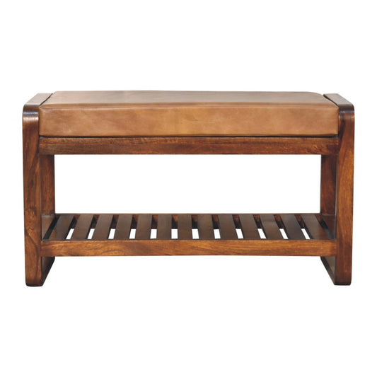 Jorah Chestnut Solid Wood Bench – 31.5" Bench – view 2