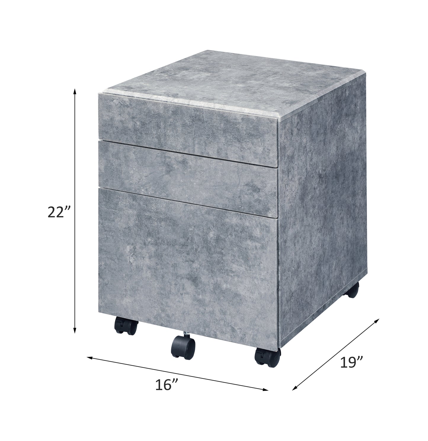 Jurgen Gray Metal File Cabinet – view 5