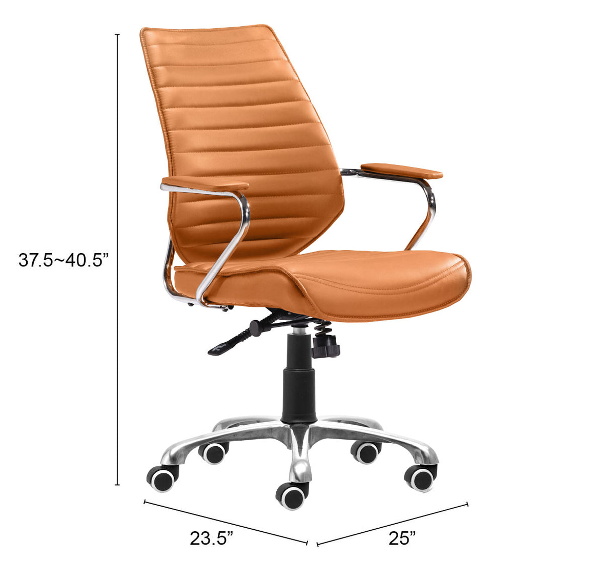 Enterprise Low Back Office Chair in Terracotta