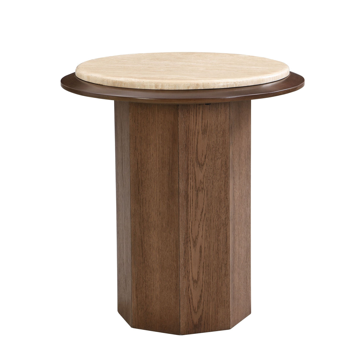 Kasha Walnut Synthetic Wood End Table