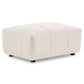 Kaynes Tufted Boucle Ottoman – 32" Ivory Modern Ottoman Bench (Scandinavian Style) with soft bouclé upholstery.