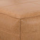 Brody Large Square Brown Faux Leather Ottoman 36"W (2 Colors)