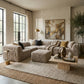 Keira Faux Fur L-Shaped Modular Sectional – 134" 7-Piece Taupe Sofa with Ottoman – view 2