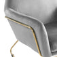 Keira Gray Velvet Accent Chair – 29.5" Accent Chair – view 5