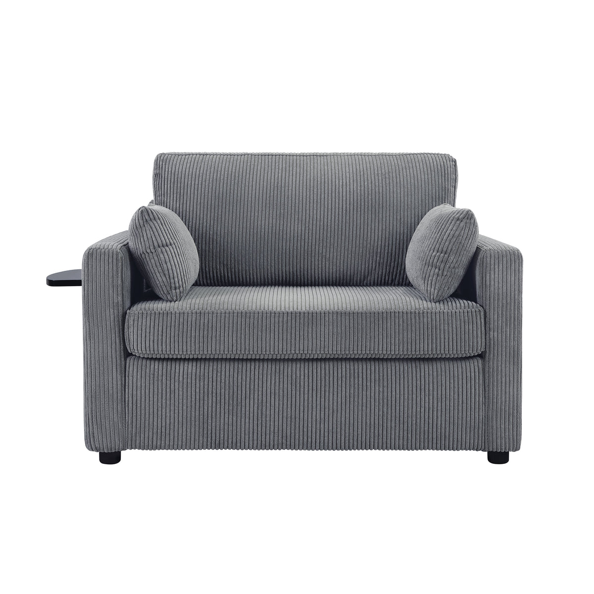Kellan Corduroy Twin Sofa Bed – 47.2" Sleeper Loveseat with USB Ports