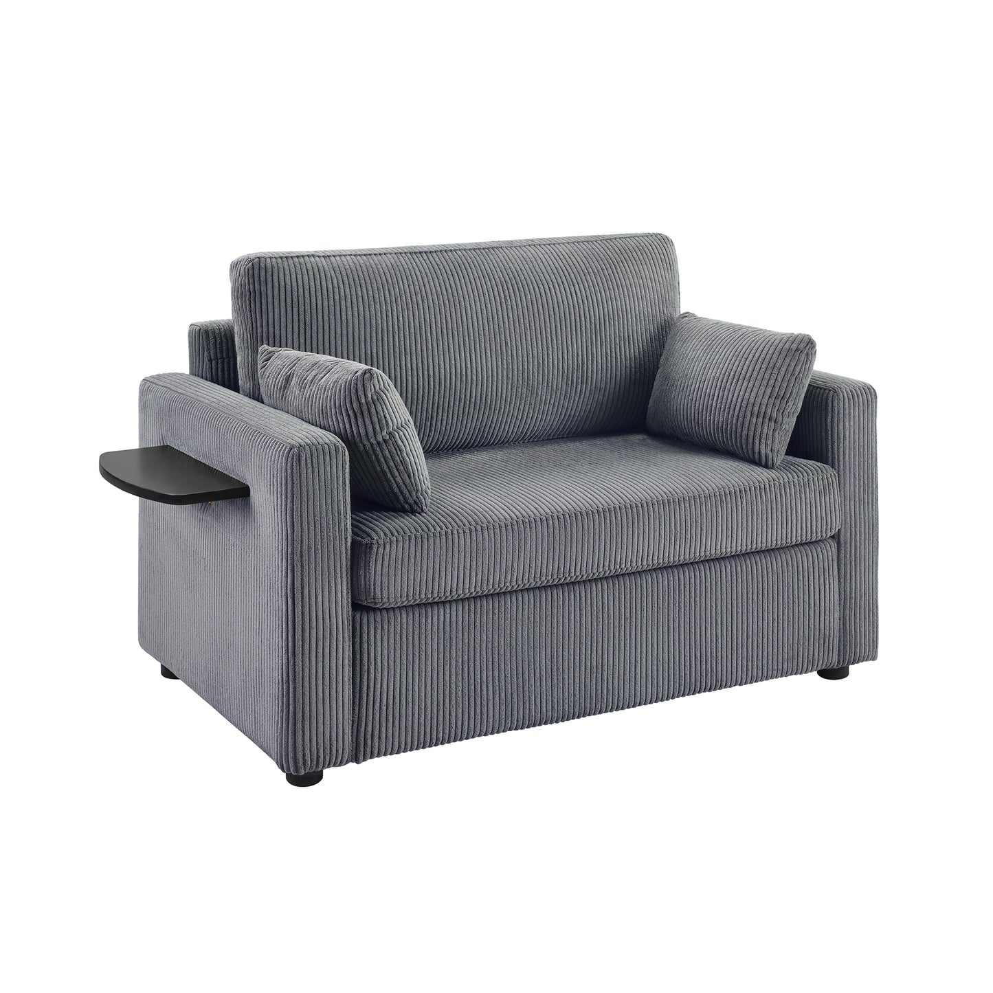 Kellan Corduroy Twin Sofa Bed – 47.2" Sleeper Loveseat with USB Ports – view 17