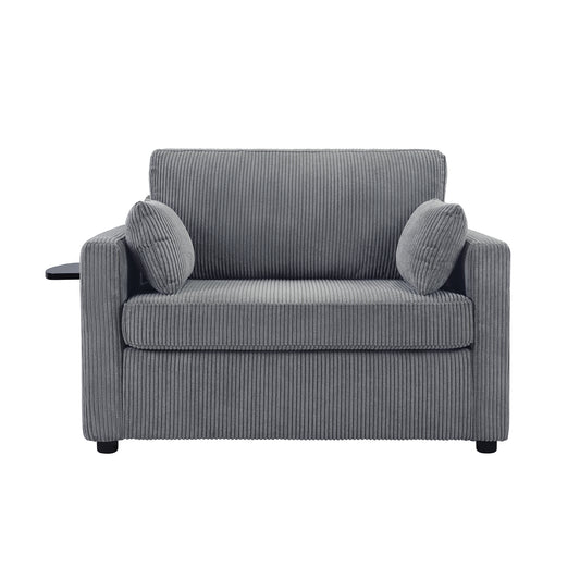 Kellan Corduroy Twin Sofa Bed – 47.2" Sleeper Loveseat with USB Ports