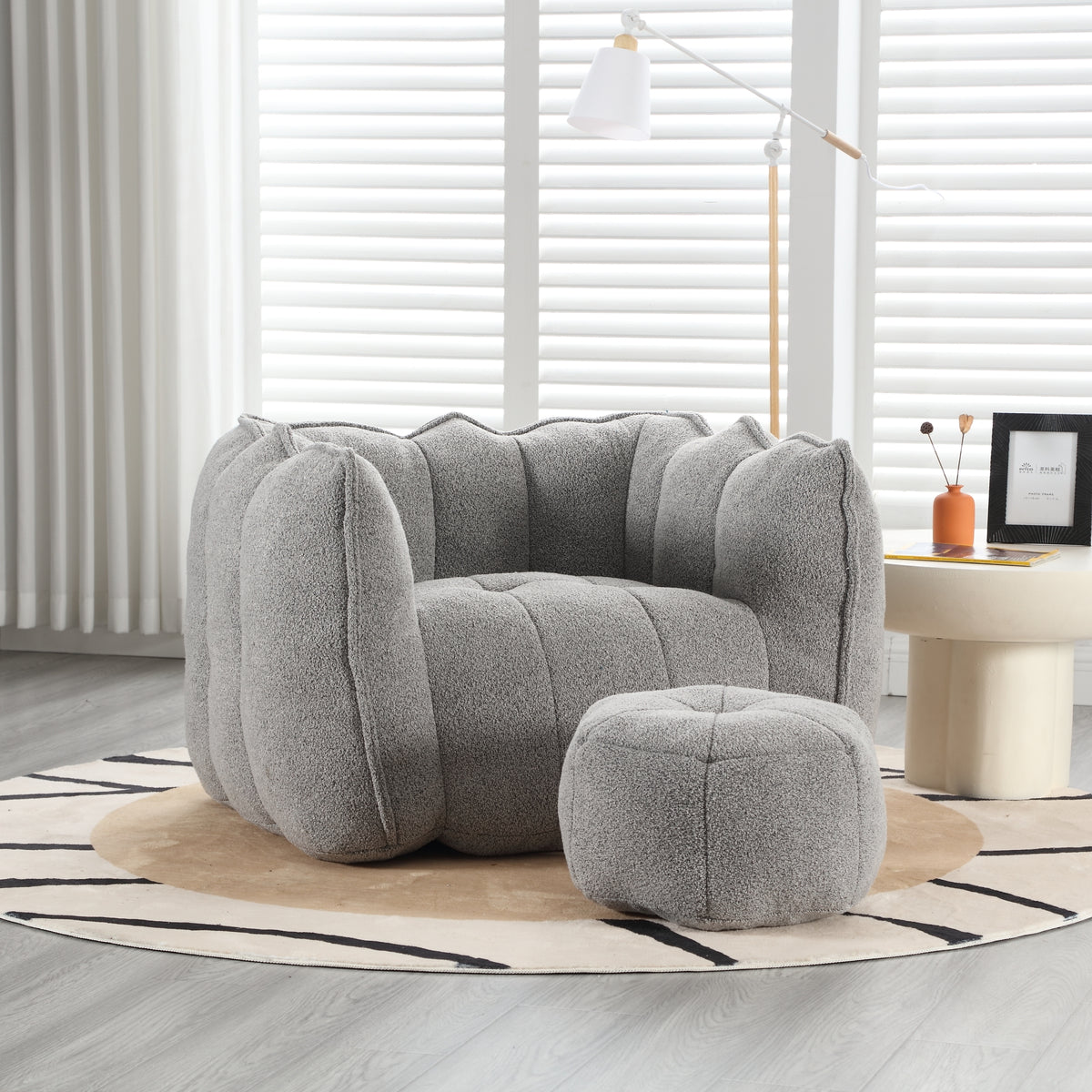 Kellan Grey Chenille Chair – 32.3" Chair – view 13