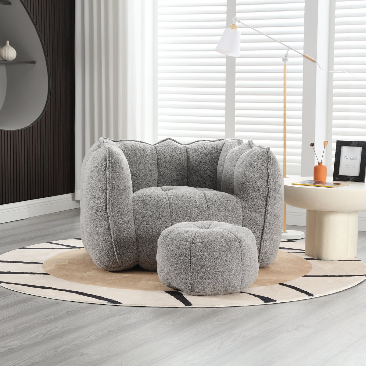 Kellan Grey Chenille Chair – 32.3" Chair – view 16