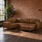 Kendrick 5-Piece Modular Sectional Sofa with Ottoman – Brown PU Leather – view 4