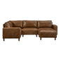 Kendrick 5-Piece Modular Sectional Sofa with Ottoman – Brown PU Leather – view 5