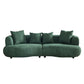 Kestrel Green Boucle Modular Sofa – 102.4" 4-Seat Sofa – view 11
