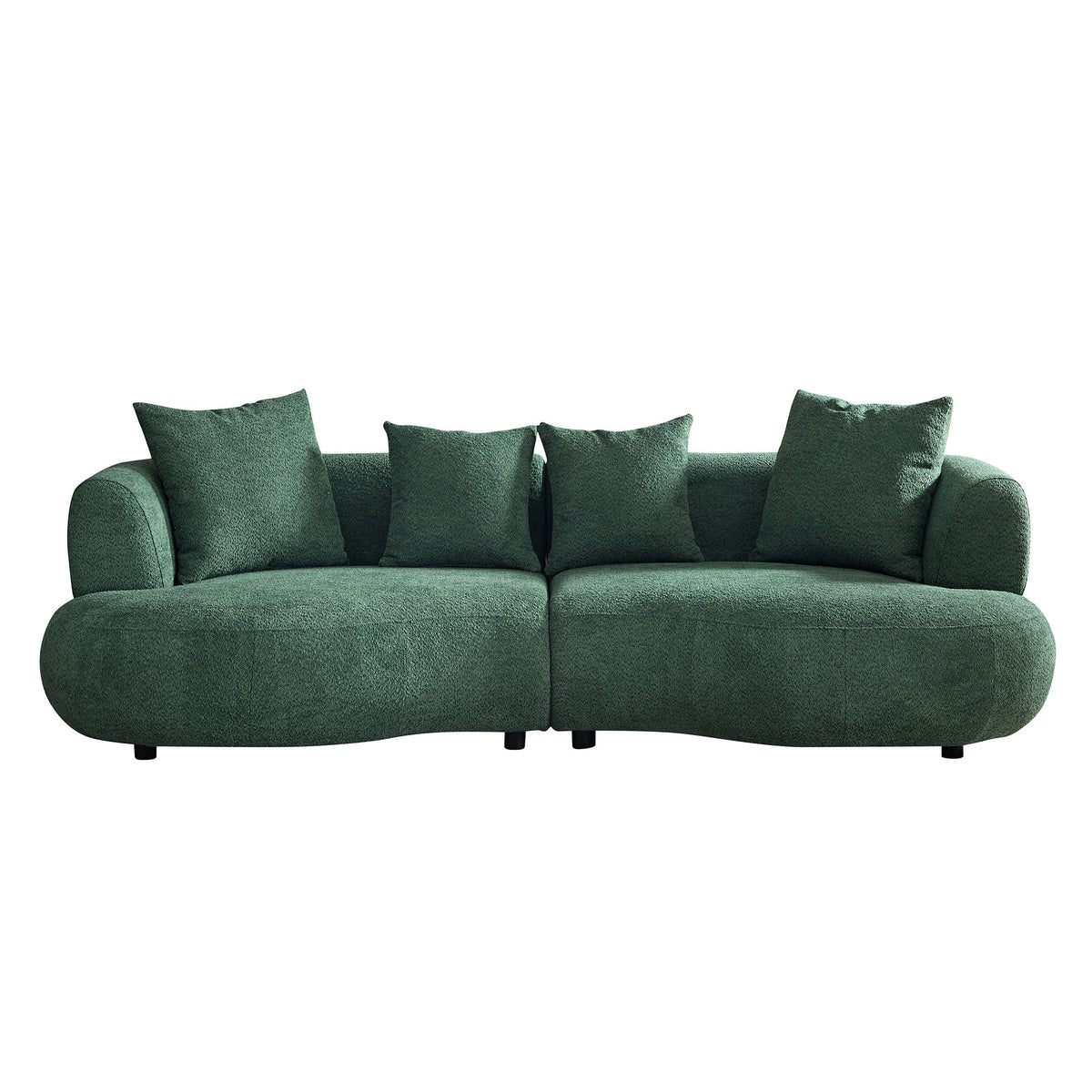 Kestrel Green Boucle Modular Sofa – 102.4" 4-Seat Sofa – view 11