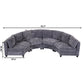 Kirwin Chenille Curved Modular Sectional Sofa – 8-Seat Semi-Circle Sectional – view 15