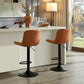 Kovyn Contemporary Adjustable Barstool – Set of 2, Camel Faux Leather – view 5