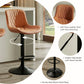 Kovyn Contemporary Adjustable Barstool – Set of 2, Camel Faux Leather – view 9