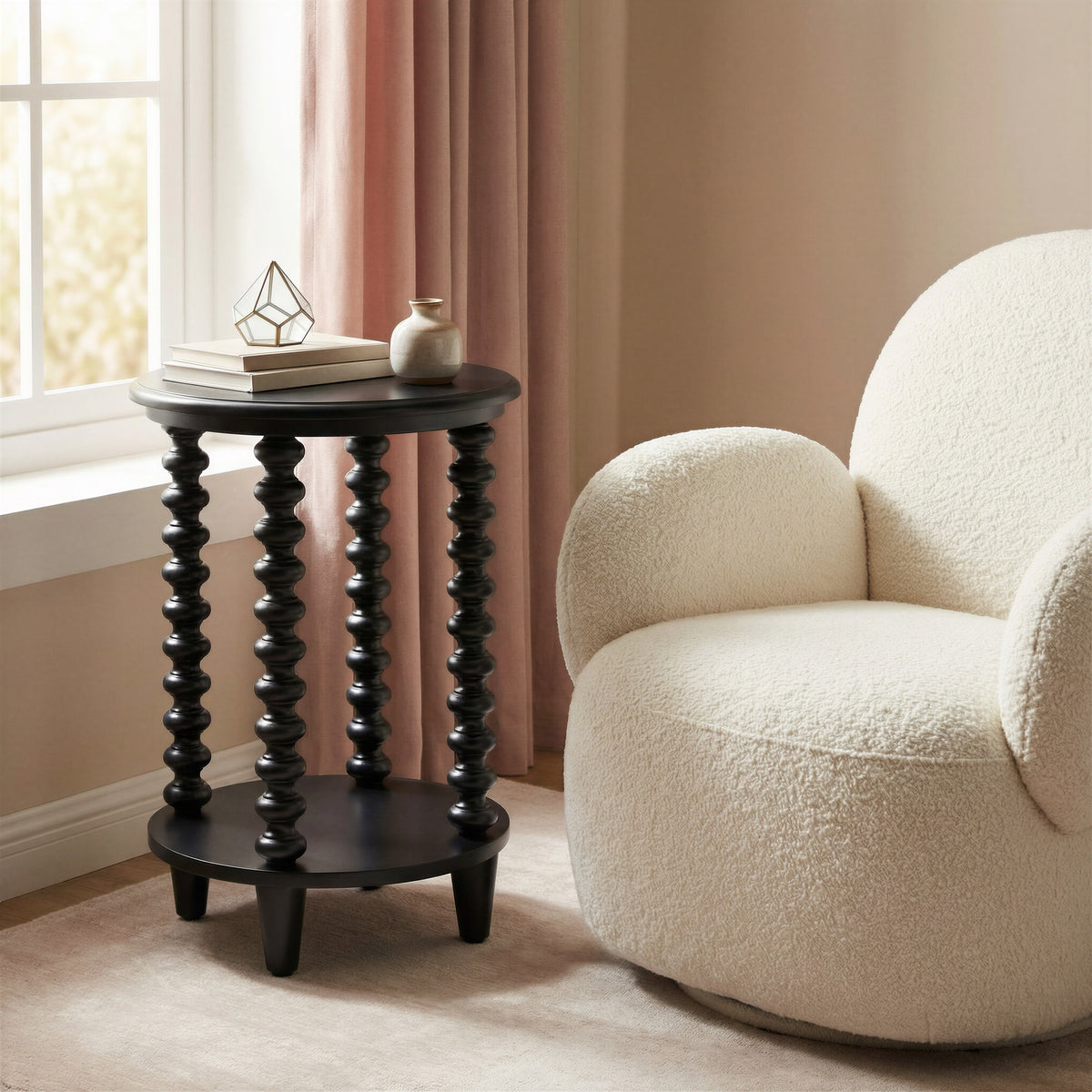 Pilka White Swivel Chair