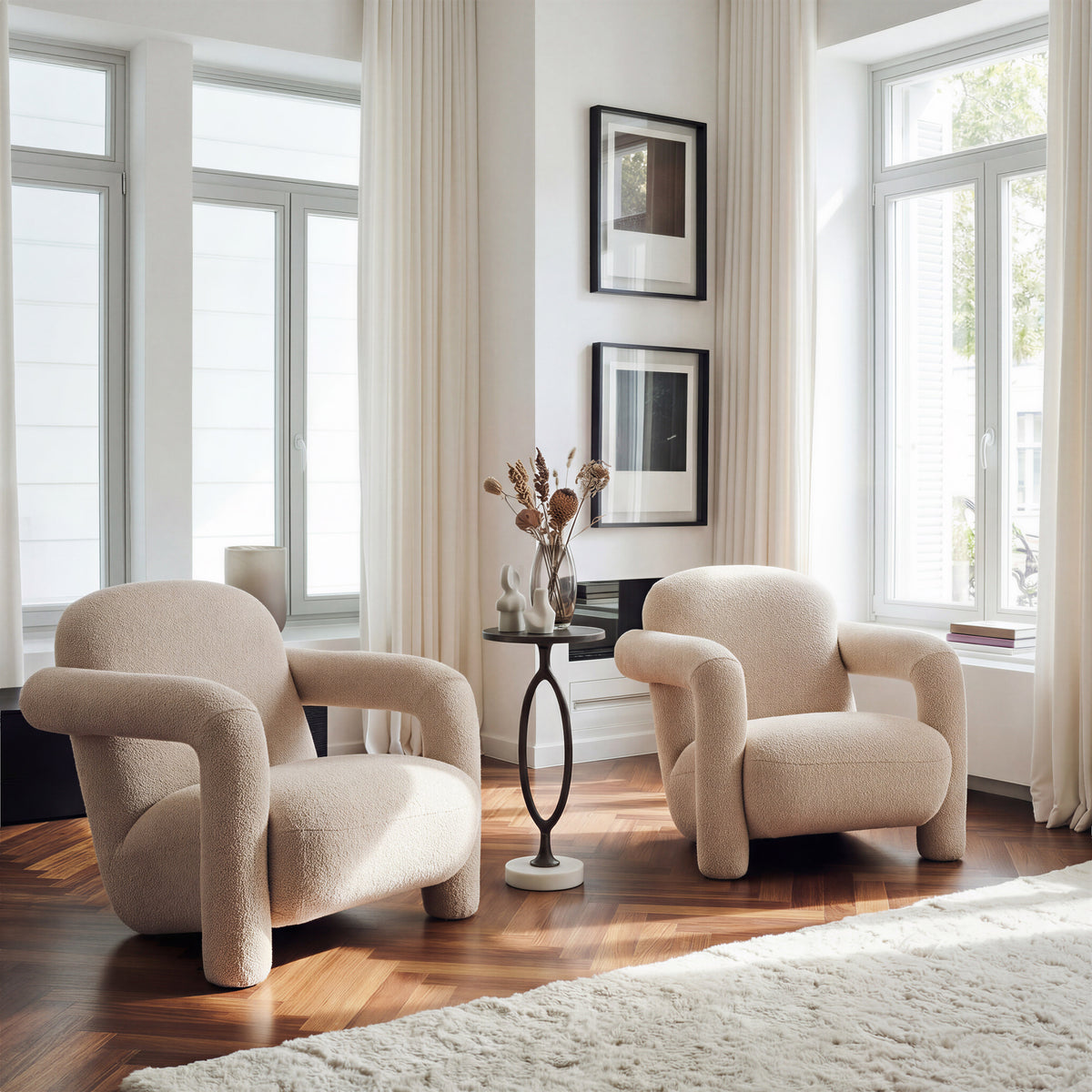 Selenya Beige Accent Chair