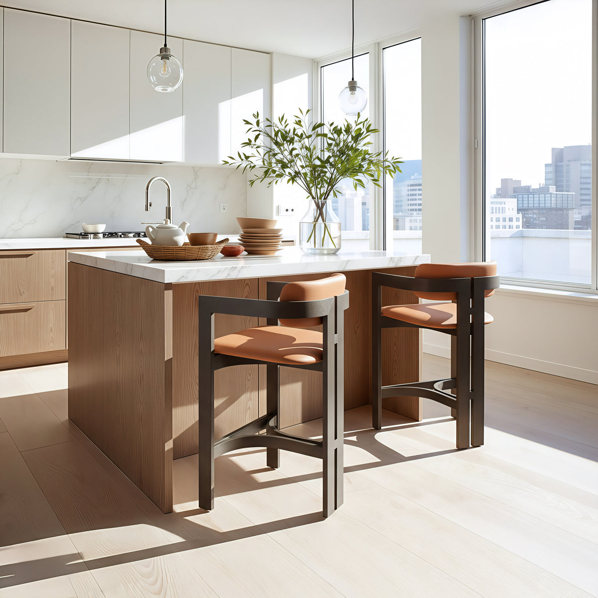 Shaili Brown Counter Stool