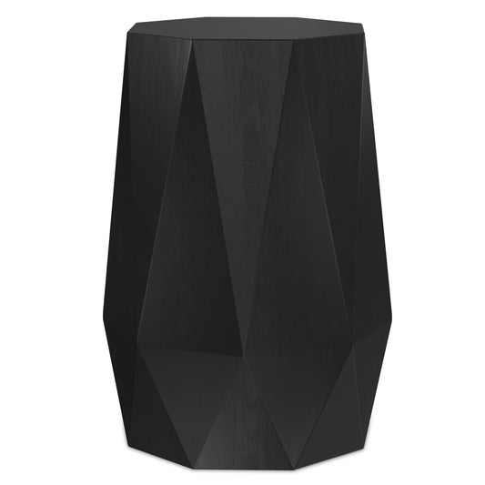 Kurt Black Acacia Wood Accent Table – 15" Accent Table