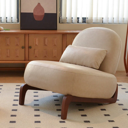 Lachlan Cream Faux Leather Accent Chair – 28.4"W Accent Chair – view 2