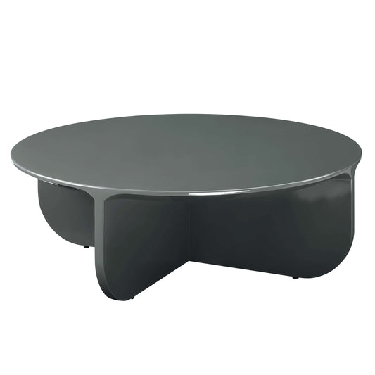 Lamond Dark Olive High Gloss Coffee Table – 39” Square Modern Table with sleek design and glossy finish.