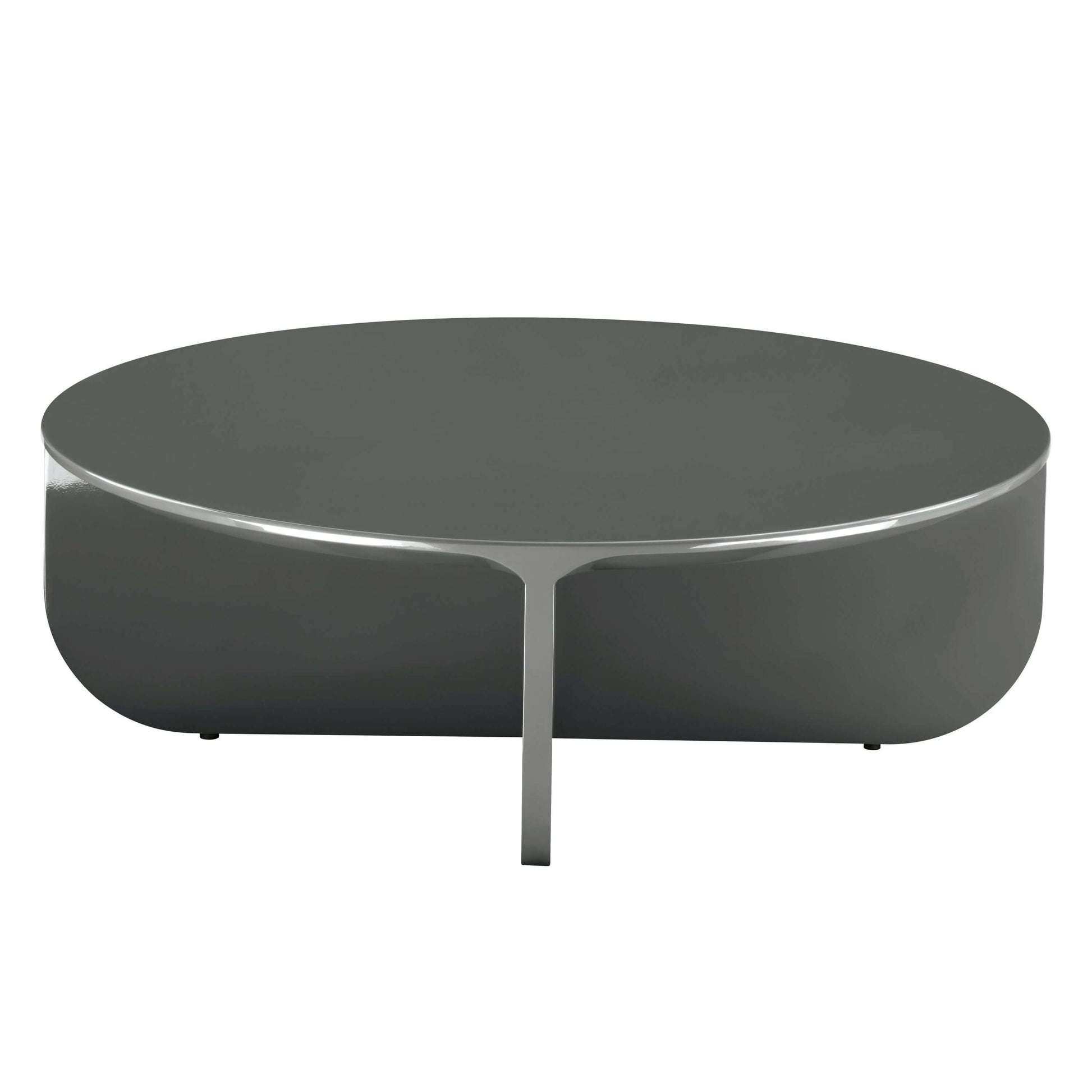Lamond Dark Olive High Gloss Coffee Table – 39” Square Modern Table with sleek, contemporary design and rich color.