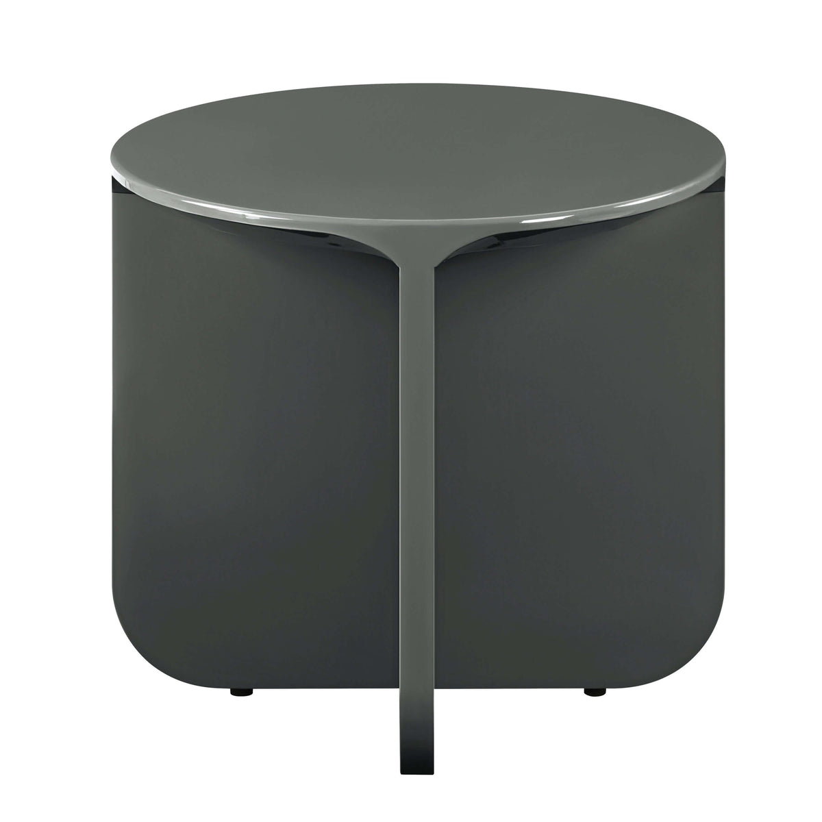 Lamond Teal High Gloss End Table – 20” Modern Side Table showcases a sleek, modern design with a glossy teal finish.
