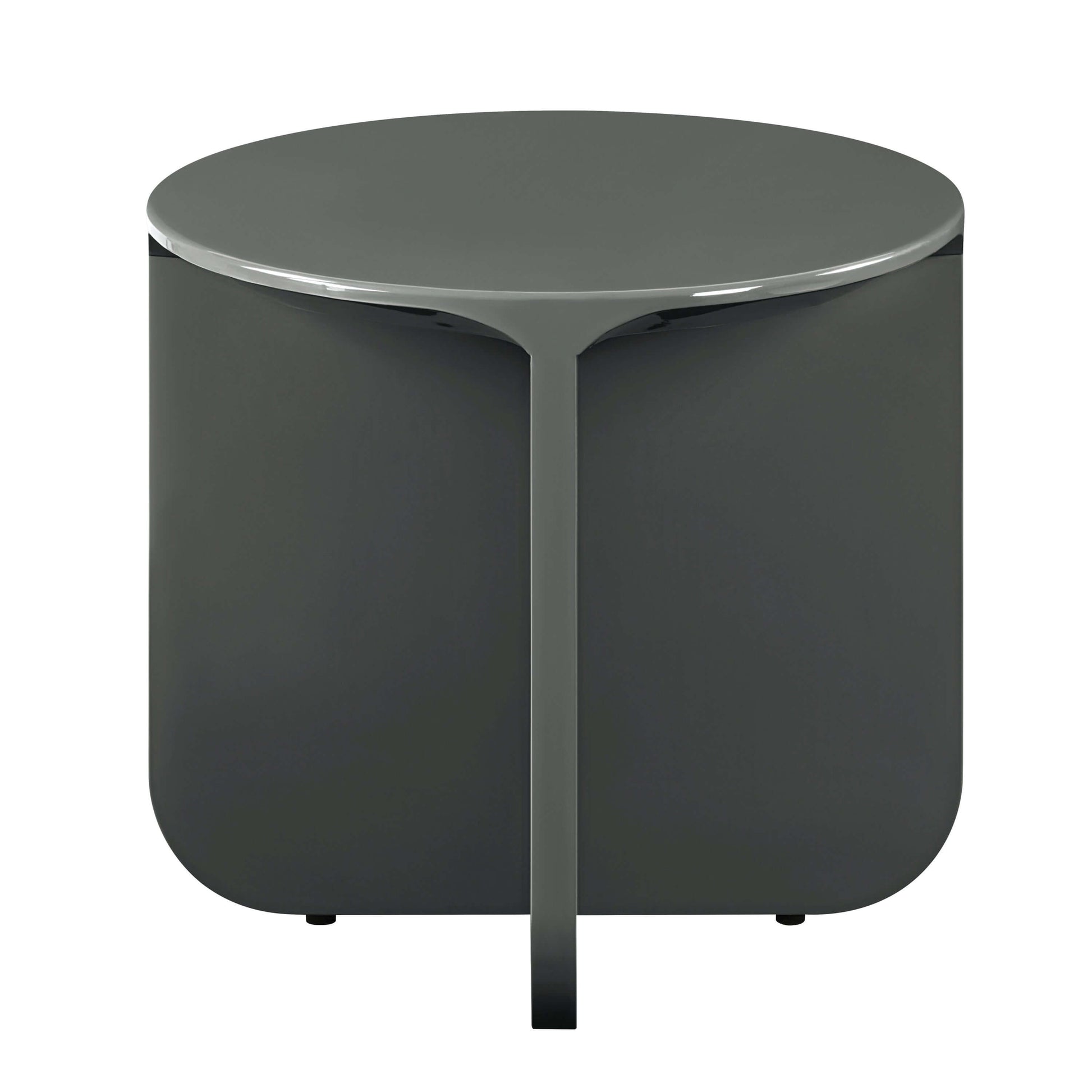 Lamond Teal High Gloss End Table – 20” Modern Side Table showcases a sleek, modern design with a glossy teal finish.