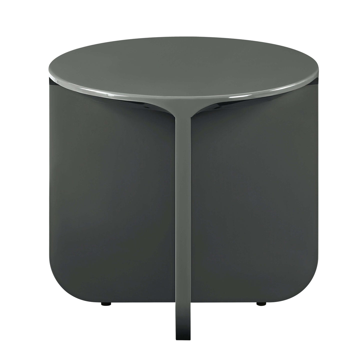 Lamond Teal High Gloss End Table – 20” Modern Side Table showcases a sleek, modern design with a glossy teal finish.