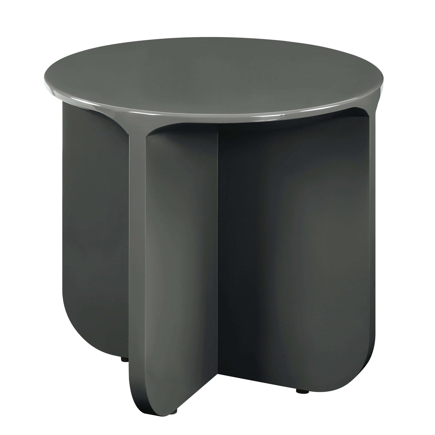 Lamond Teal High Gloss End Table – 20” Modern Side Table in glossy teal finish and sleek, compact design for modern interiors.