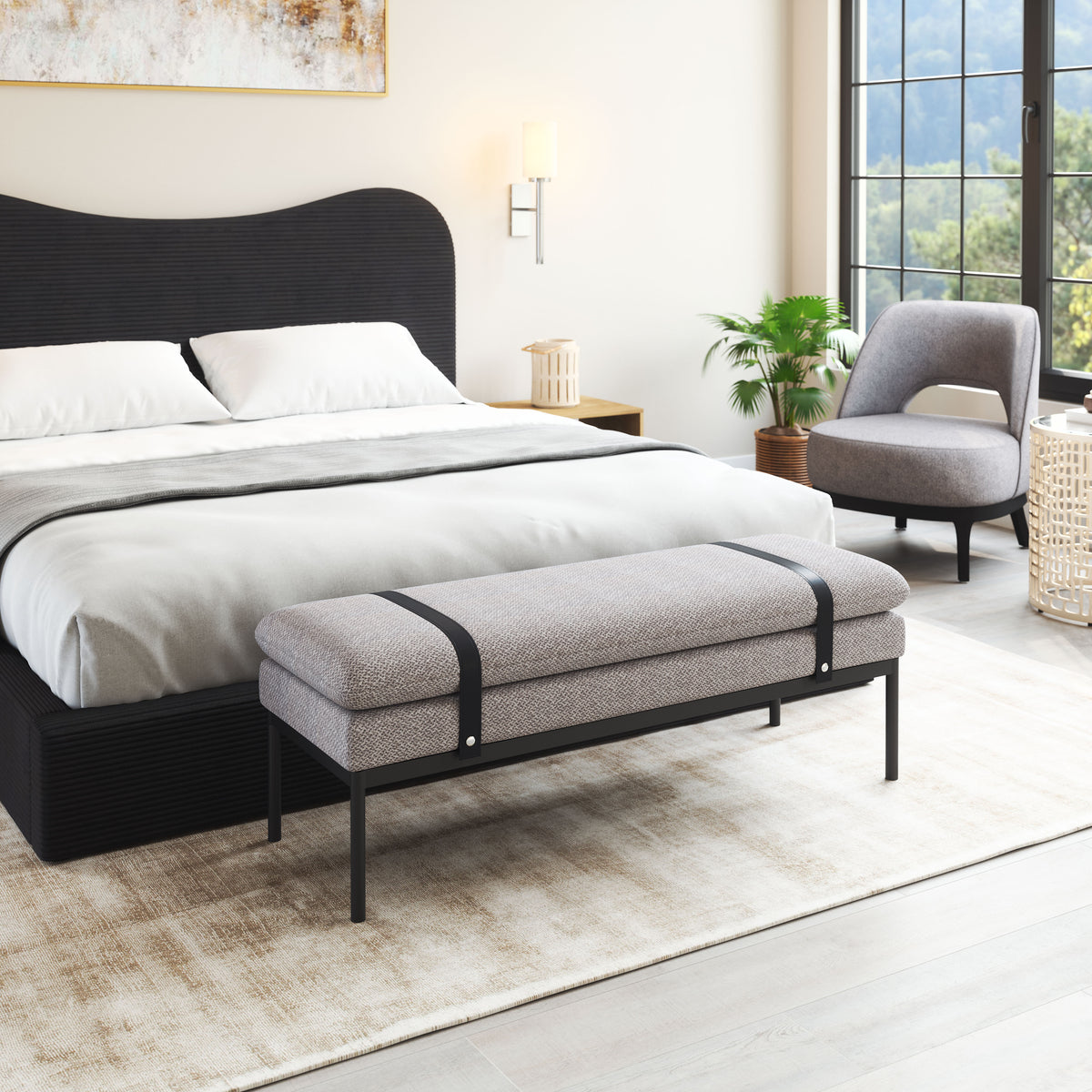 Padd Gray Bench