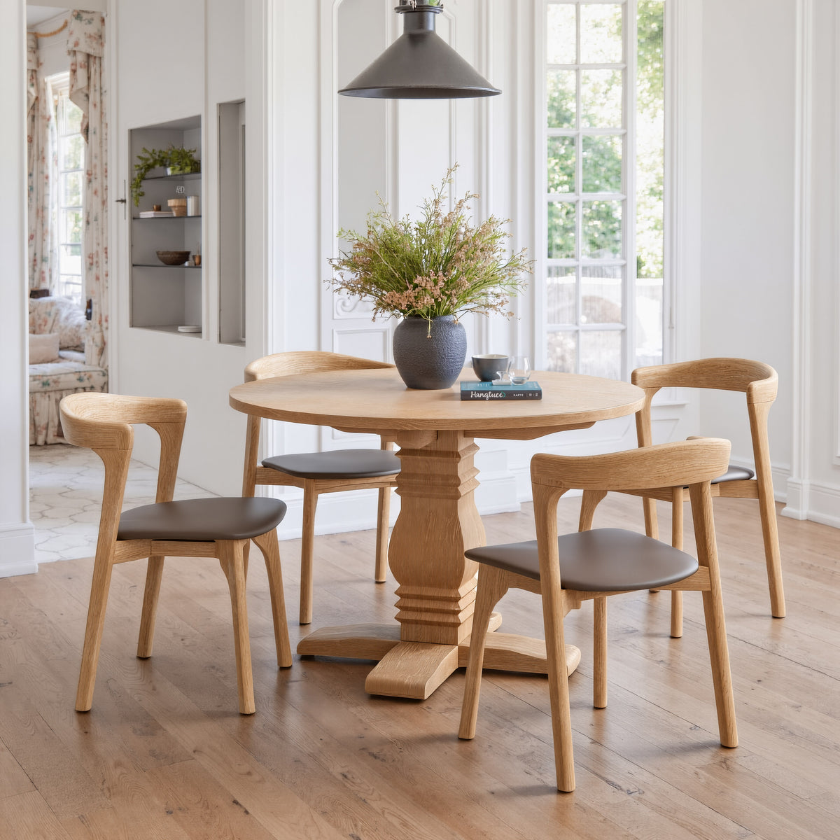 Pioro Brown & Natural Dining Chair (Set of 2)