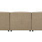 Brown suede sectional sofa with comfortable design, showcasing a stylish 127-inch L-shape couch from the back.