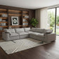 Linen Blend Modular L-Shaped Corner Sectional Sofa 120" | Modern Washable Sectional in a bright living room setting.