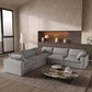 Linen Blend Modular L-Shaped Corner Sectional Sofa 120" | Modern Washable Sectional in a stylish living room setting.