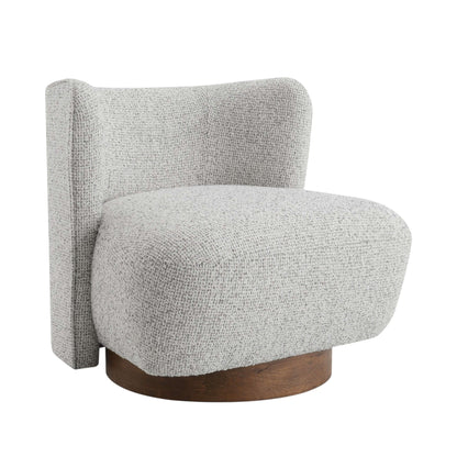 Lisa Gray Tweed Accent Chair with modern design and comfortable gray tweed upholstery.