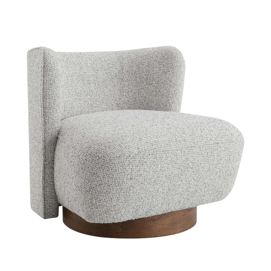 Lisa Gray Tweed Accent Chair with modern design and comfortable gray tweed upholstery.