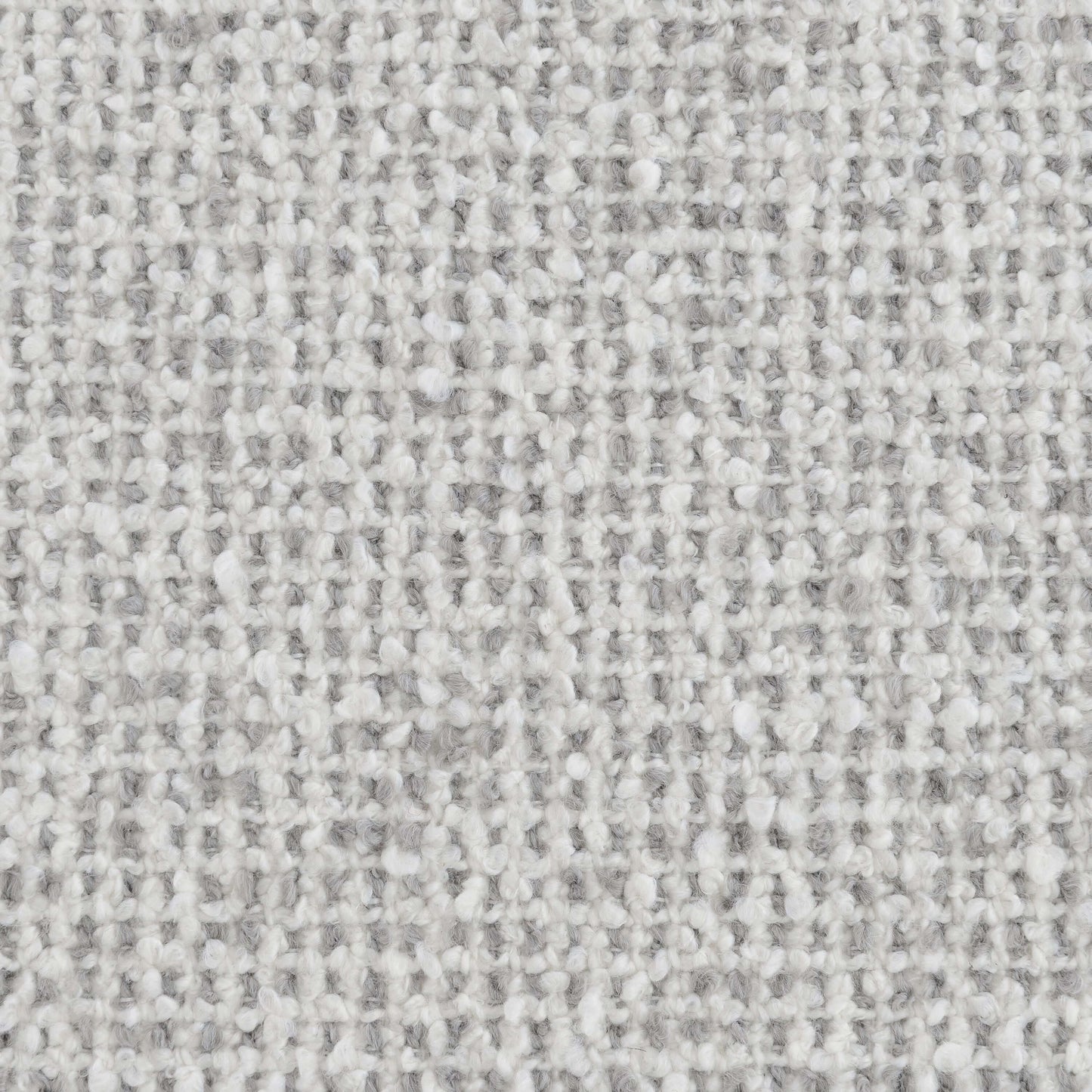 Close-up of the gray tweed fabric used in the Lisa Gray Tweed Accent Chair, showcasing texture and color.