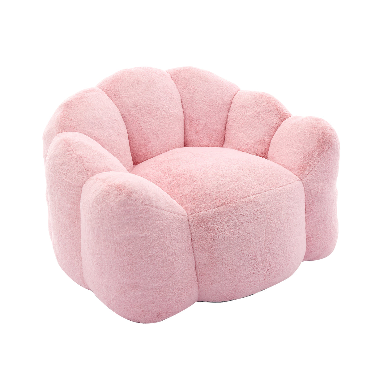 Lotus Plush Compression Bean Bag – 43.7" Pink Adult Bean Bag Sofa – view 9