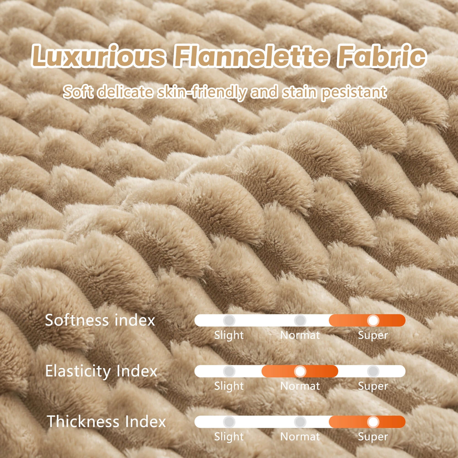 Luxurious Flannelette Fabric - Soft delicate skin-friendly and stain resistant detailing for the Modern Modular Flannelette Sofa.