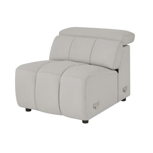 Wall-Hugger Power Reclining Leather Sectional – 4 Seat L-Shape Recliner Sofa with USB (144") single reclining seat.