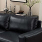 Luxury PU Leather Sofa 112" – Modern Faux Leather 3-Seat Couch with Wood Legs (3 Colors) on display in a stylish living room.