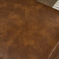 Luxury PU Leather Sofa 112" – Modern Faux Leather 3-Seat Couch with Wood Legs (3 Colors) close-up of brown faux leather.