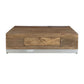 Luxvil 43" Premium Solid Wood Coffee Table with Storage Drawer featuring artisan craftsmanship and elegant design.