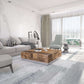 Luxvil 43" Premium Solid Wood Coffee Table with Storage Drawer in modern living room setting with natural light.