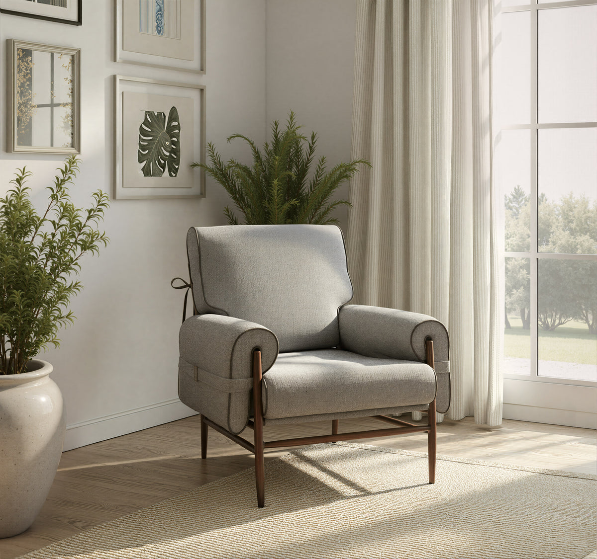 Klem Gray Accent Chair